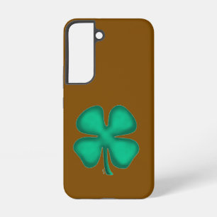 Glückliches 4-Blatt-Irland-Klee braun S22-Handyhül Samsung Galaxy Hülle