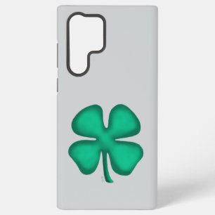 Glückliches 4-Blatt-Irland-Klee grau S22 Ult-Handy Samsung Galaxy Hülle