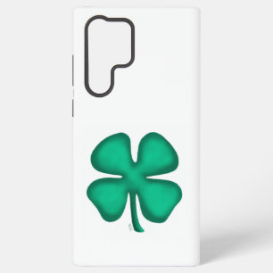 Glückliches 4-Blatt-Irland-Klee weiß S22 Ult-Handy Samsung Galaxy Hülle