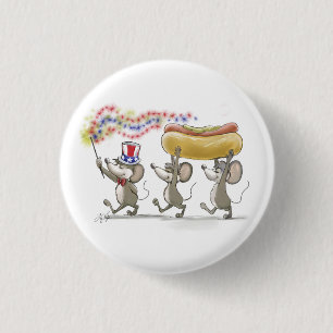 Glückliches 4. Mic, des Mac u. Moes von Juli-Knop Button