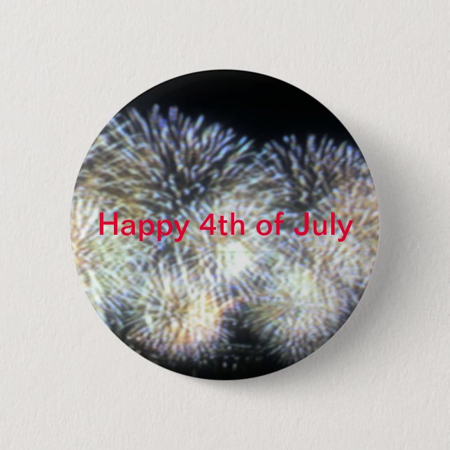 Glückliches 4. von Juli-   Knopf Button (Vorderseite)