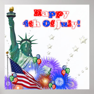 Glückliches 4. von Juli-Plakat Poster