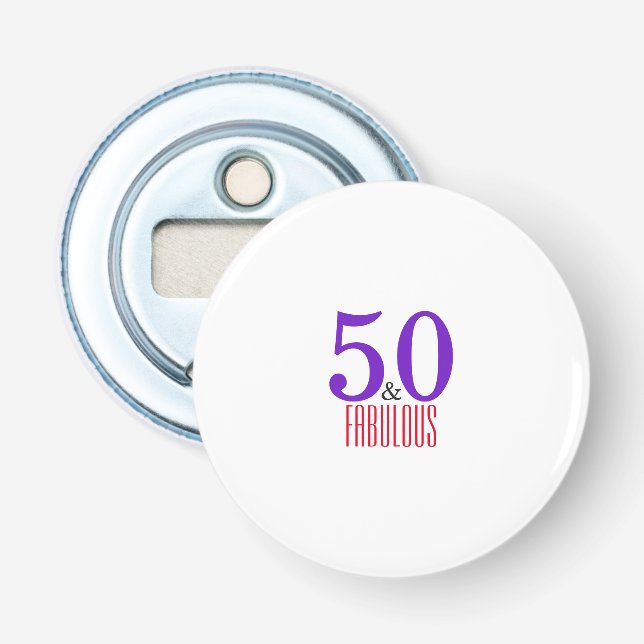 Glückliches 50. fabelhaftes Party Flaschenöffner (Vorderseite)