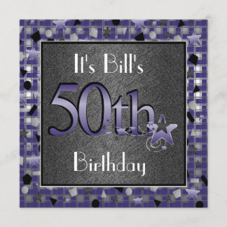 Glückliches 50. Geburtstags-Party Einladung