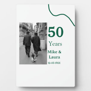 Glückliches 50. Jubiläum fügt Namen des Paares Dat Fotoplatte