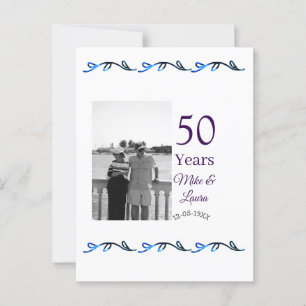 Glückliches 50. Jubiläum fügt Namen des Paares Dat Postkarte