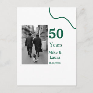Glückliches 50. Jubiläum fügt Paarname Datum Hochz Postkarte