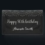 Glückliches 80. Geburtstagsbanner. Schwarzer Silbe Banner<br><div class="desc">Happy 80. Geburtstag Banner für Frauen oder Mann. Black and Silver Glitzer Birthday Party Banner. Silberner Glitzer Confetti. Schwarze und weiße Streifen. Printable Digital. Für weitere Anpassungen klicken Sie bitte auf die Schaltfläche "Anpassen" und verwenden Sie unser Designwerkzeug,  um diese Vorlage zu ändern.</div>