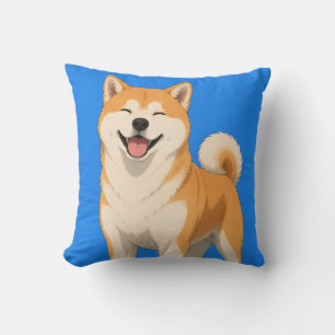 Glückliches Akita-Hund-Design Kissen