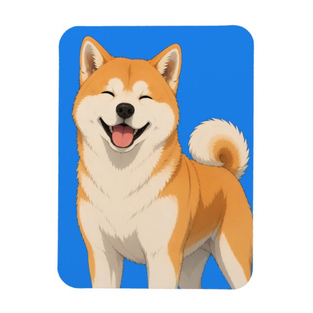 Glückliches Akita-Hund-Design Magnet (Vertikal)