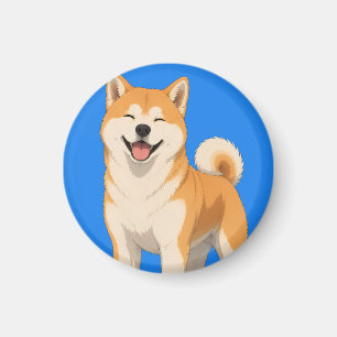 Glückliches Akita-Hund-Design Magnet