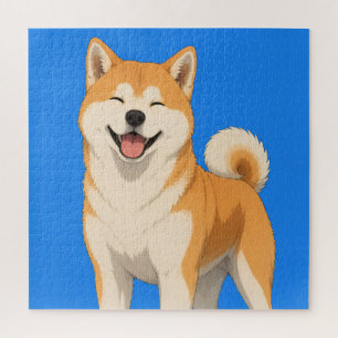 Glückliches Akita-Hund-Design Puzzle