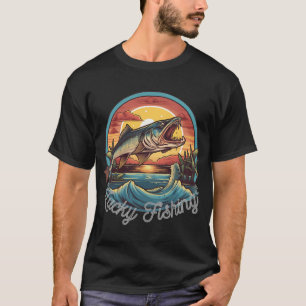 Glückliches Angelsonnenuntergang T-Shirt