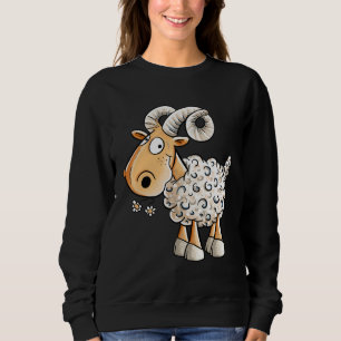 Glückliches Aries-Schaf-Sternzeichen für Widder Sweatshirt