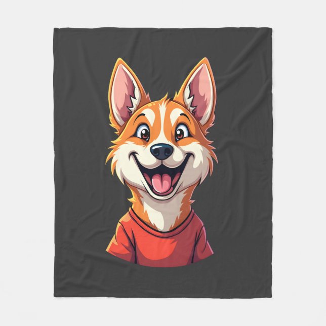 Glückliches Australisches Cattle Dog Tank Top Fleecedecke (Vorderseite)