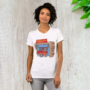 Glückliches Auto-Waschsalon Damen T-Shirt