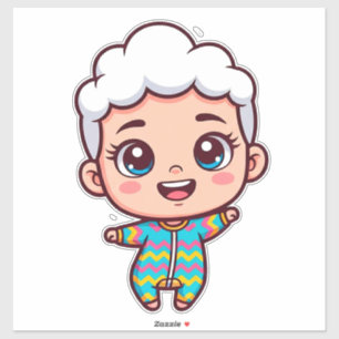 Glückliches Baby Cartoon Aufkleber