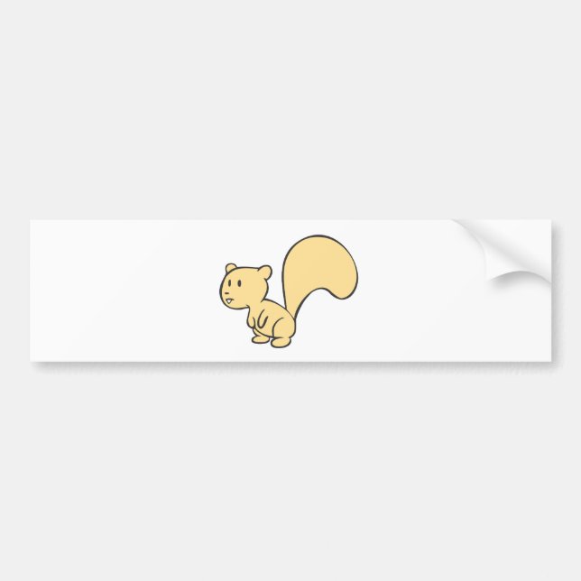Glückliches Baby-Eichhörnchen Autoaufkleber (Vorne)