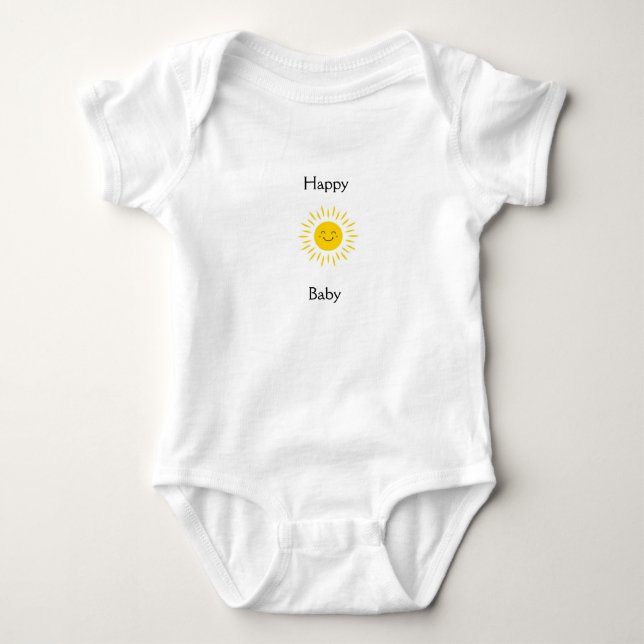 Glückliches Baby Lächelnde Sonne Einteiler (Vorderseite)