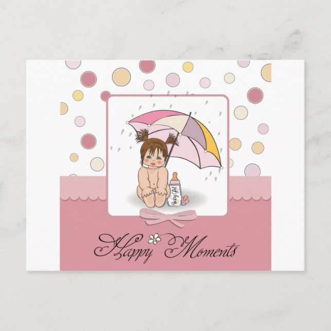 glückliches Baby Postkarte (Vorderseite)