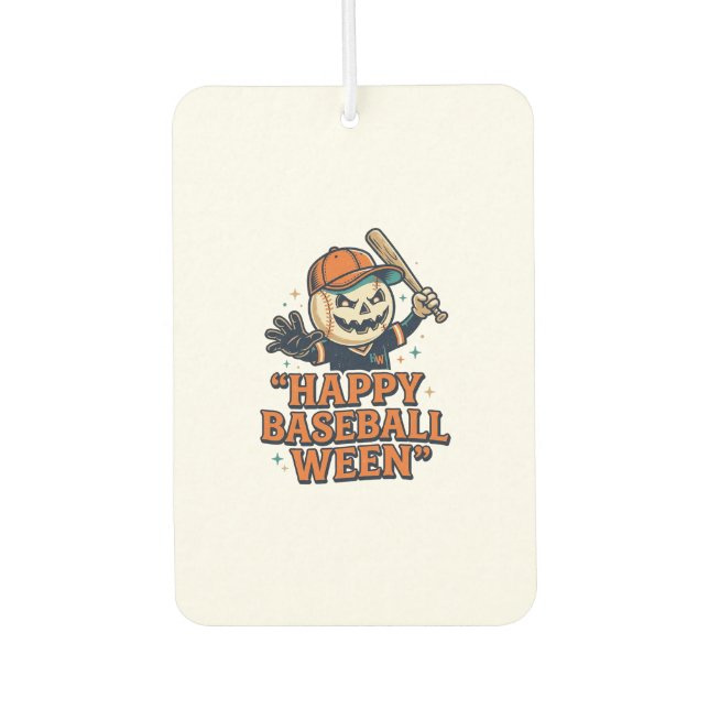 Glückliches Baseball Ween Vintage Halloween Baseba Autolufterfrischer (Vorderseite)