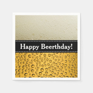Glückliches Beerthday! Erwachsener Geburtstag ode Serviette