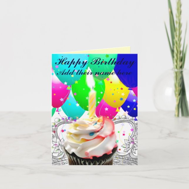 Glückliches Birthday_ Karte (Vorderseite)