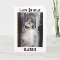 GLÜCKLICHES BIRTHTAG SCHÖN (MANNEQUIN/MODEL SAGT)