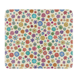 Glückliches Blumenausschnitbrett Schneidebrett