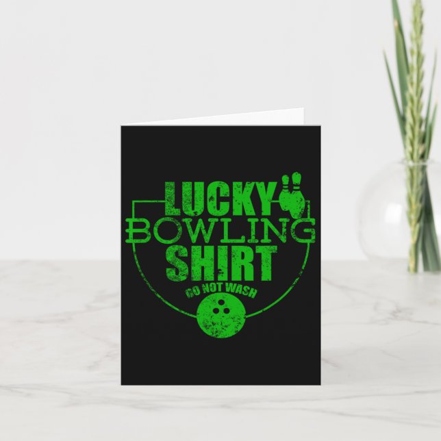 Glückliches Bowling Shirt nicht wecken lustige Zit Karte (Vorderseite)