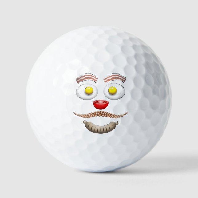 GLÜCKLICHES BRUNCH-GESICHT GOLFBALL (Vorderseite)