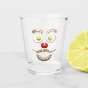 Glückliches Brunch-Gesicht Schnapsglas