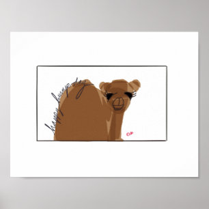 Glückliches Buckel-Tagesplakat Poster