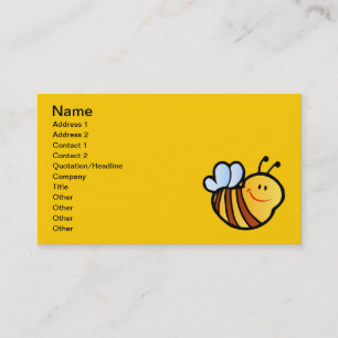 GLÜCKLICHES BUMBLEBEE BIETET CARTOON NIEDLICH HON VISITENKARTE