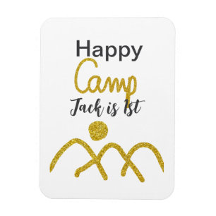 Glückliches Campen Camper ein Geburtstag Kinder go Magnet