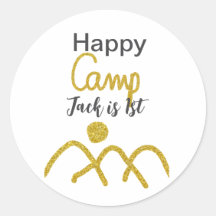Glückliches Campen Camper einen Geburtstag Kinder