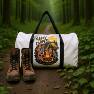 Glückliches Camper-Kleinkind-T-Shirt (6) Duffle Bag