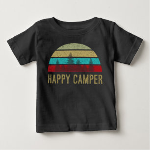 Glückliches Camper-Shirt Retro abgenutzt Baby T-shirt
