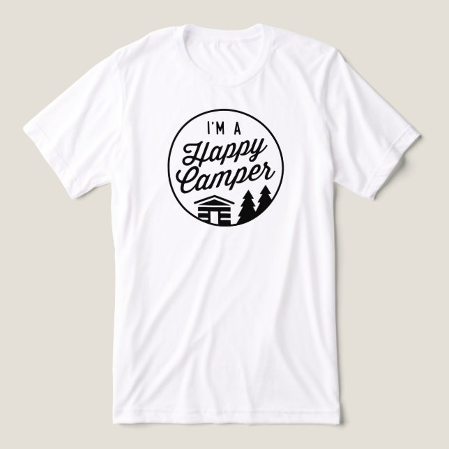 Glückliches Camper-Shirt Tri-Blend Shirt (Design Vorderseite)