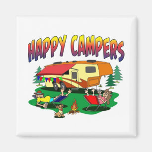 ***GLÜCKLICHES CAMPERS*** MAGNET