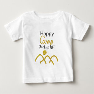 Glückliches Camping Geburtstagskind eins Geburtsta Baby T-shirt