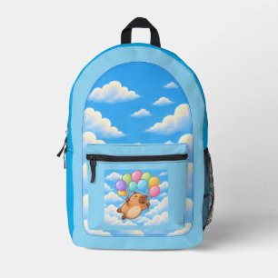 Glückliches Capybara in der Wolken-Rucksack Süße Bedruckter Rucksack