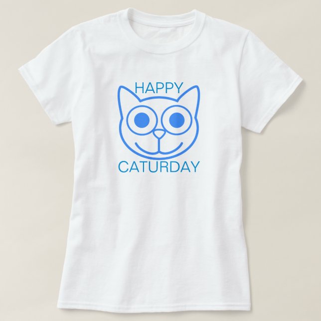 Glückliches Caturday T-Shirt (Design vorne)