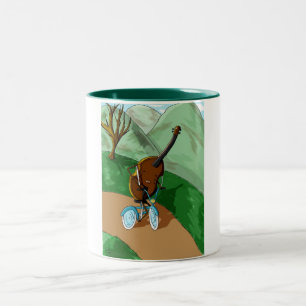 Glückliches Cello Zweifarbige Tasse