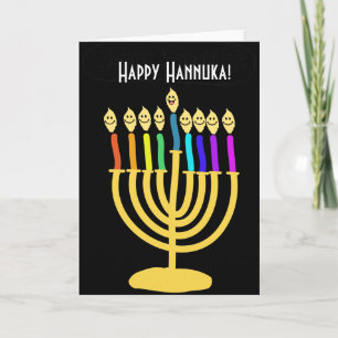Glückliches Channukah Menora/Chanukia Feiertagskarte