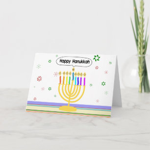 Glückliches Channukah Menora/Chanukia Feiertagskarte