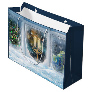 Glückliches Chanukka/glückliche Chanukah Große Geschenktüte