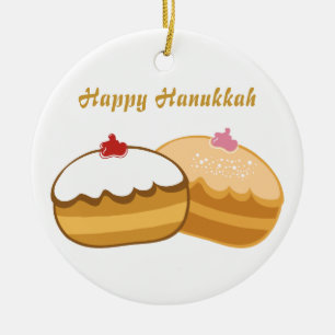 Glückliches Chanukka Keramik Ornament