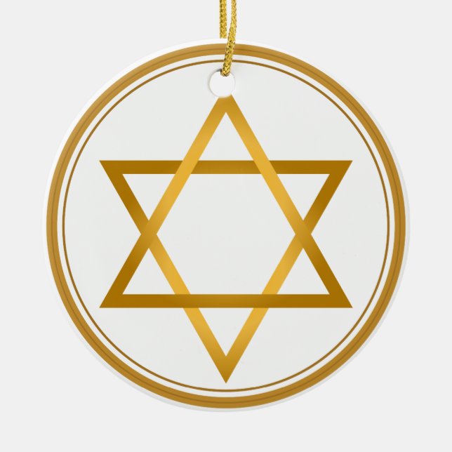 Glückliches Chanukka Keramikornament (Vorne)