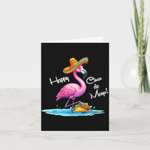 Glückliches Cinco de Mayo Flamingo-Design mit Taco Karte